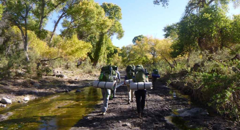 adults only backpacking trip